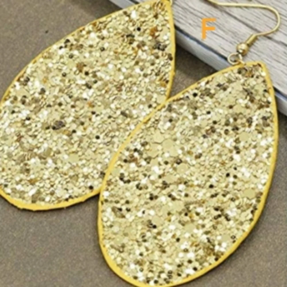 Sequin Teardrop Earrings - Picture 8 of 8